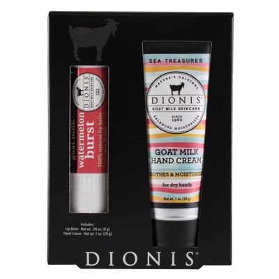 Dionis Goat Milk Skincare Blood Orange Scented Hand Cream &amp; Lip Balm Set (1 oz and .28 oz) - Safe For Sensitive Skin, Soothes Chapped Lips and Dry Skin, Cruelty-free and Paraben-free