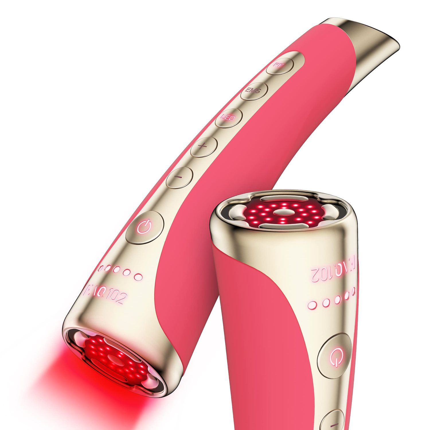 FAQ 102 - with 8 Light Colors - Face Massager - Wrinkle Skin Care - Pink Ruby