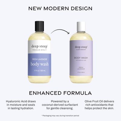 Deep Steep Body Wash, 17 oz (Fresh Lavender)