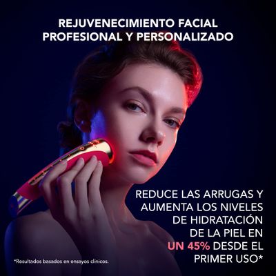 FAQ 102 - with 8 Light Colors - Face Massager - Wrinkle Skin Care - Pink Ruby