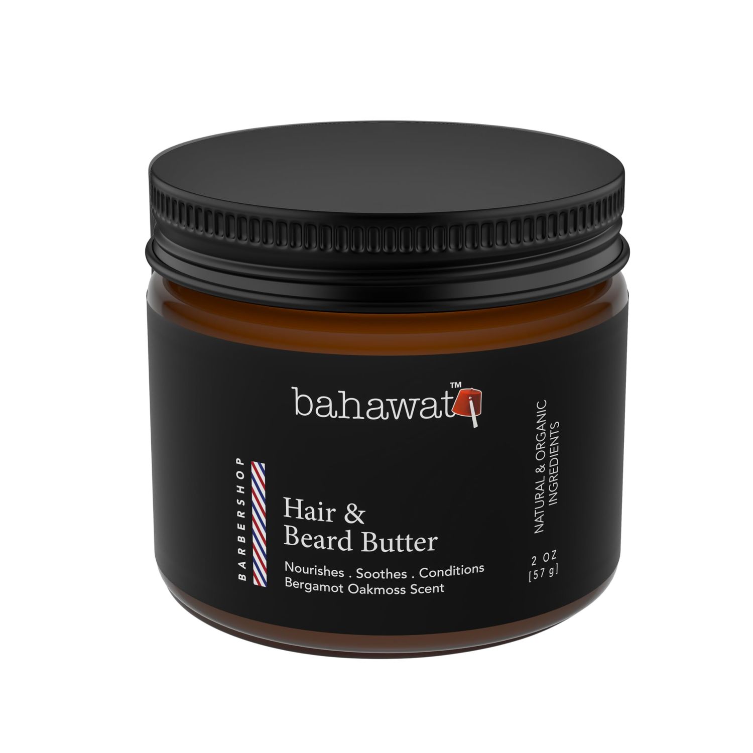 BAHAWAT Hair &amp; Beard Butter -Barbershop - Strengthen &amp; Soften Leave in Conditioner - Natural Ingredients | The Best Beard Butter- 2oz- packaging may vary