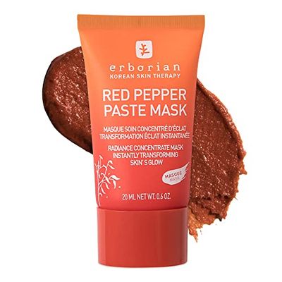 Erborian Red Pepper Paste Face Mask - Energizing &amp; Radiance Boosting Facial Mask for Hydration &amp; Glow with Vitamins C &amp; E, Antioxidants &amp; Soothing Liquorice Extract - Korean Skin Therapy - 0.6 oz