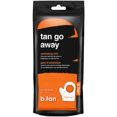 b.tan Exfoliating Mitt | Tan Go Away - Helps Your New Self Tanner Go on More Smooth, Even &amp; Last Longer. Smooths Out Skin, Removes Dead Skin Cells - All to Keep You Looking Fierce and Your Tan Fresh