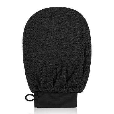 Exfoliating Glove Body Scrubber Exfoliator 1 PC Korean Washcloth Skincare Remover Deep Scrub Loofah Cleansing Mitts Exfoliate Cloth Exfoliation Scrubbing Bath Shower Soap Sponge Hand Towel (Black)