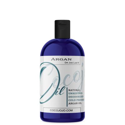 Dr Joe Lab Argan Nut Oil Deodorized 16 oz Pure Natural Moroccan Unrefined Unscented Cold Pressed Virgin - for Hair Skin Body Nail Beard - Marrakesh Oil - Packaging May Vary