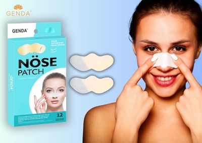 GENDA Blackhead Remover Nose Pore Strips for Deep Cleansing, Clears Black head and Instant Pore Unclogging - 12 Strips