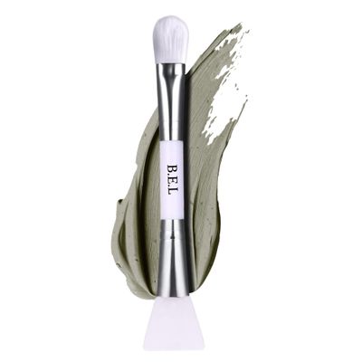 Bare Essentials Living - Clay Face Mask Brush (1 Pack, White) Dual Soft Silicone Face Mask Applicator Brush Tool, Great Facial Essentials, Moisturizer Applicator &amp; Skincare Brush for Facials