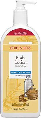 Burts Bees Body Lotion for Normal to Dry Skin with Milk &amp; Honey, 12 Oz (Package May Vary)