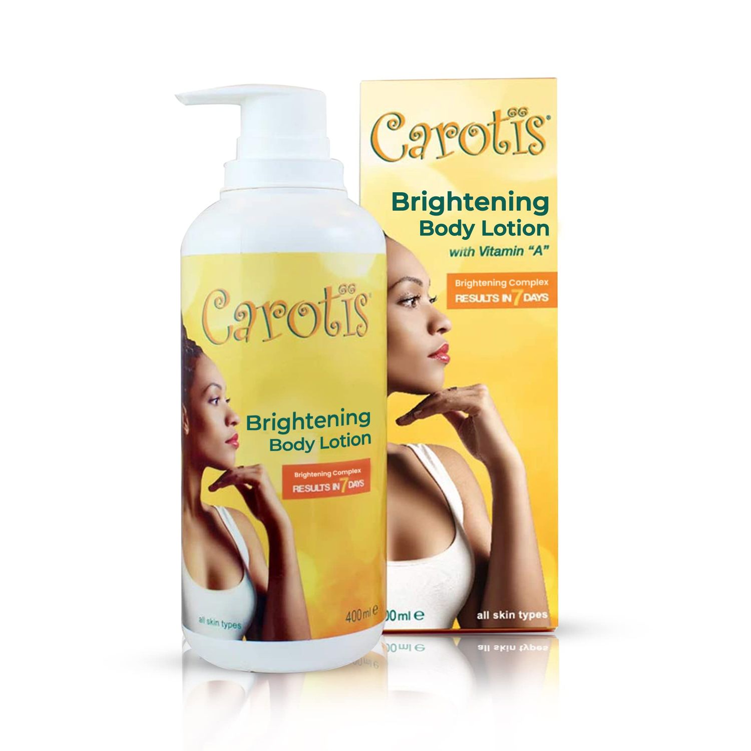 CAROTS, Skin Brightening Lotion - 13.5 Fl oz / 400ml |For Body, Knees, Elbows, Hands, with Carrot Oil and Vitamin A