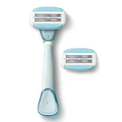 Dorco EVE6 Razors for Extra Smooth Shaving | 1 Razor Handle &amp; 2 Blade Refills | 6 Curved Blades with Flexible Aloe Vera Moisture Bar | Interchangeable Cartridges for Sensitive Skin