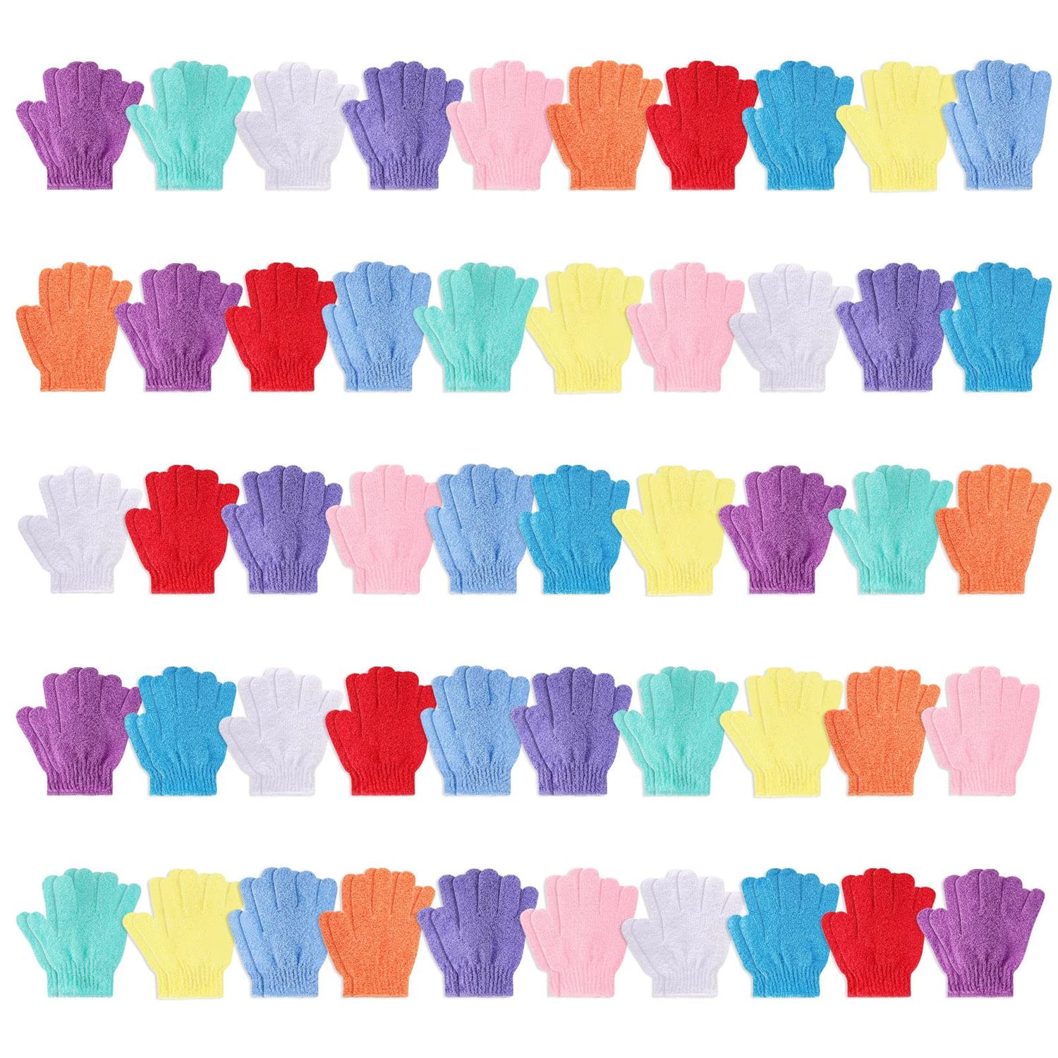 BTYMS 96 Pcs Shower Exfoliating Gloves Hand Exfoliating Glove Body Scrubber Loofah Washing Gloves for Shower, Spa, Massage and Body Scrubs, Dead Skin Cell Remover