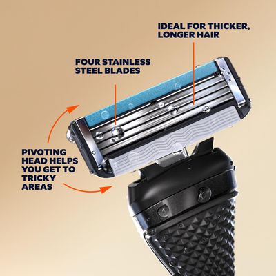 Dollar Shave Club | The Guest Pass Shave Set | 2 Swift Rinse Refill Cartridges, 1 Handle (Black), 1 Razor Cover