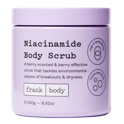 Frank Body Niacinamide Body Scrub | Vegan, Cruelty Free, Gentle Exfoliating Body Scrub | Helps to Fight Breakouts and Dryness with Niacinamide, Superfood Berry Extracts, &amp; Green Tea | 8.82 oz / 250 g