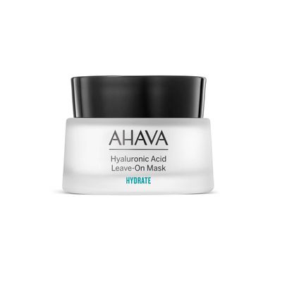 AHAVA. Hyaluronic Acid Leave-On Mask - Rich hydrating mask to replenish hydration, softens, smoothness &amp; prevents moisture loss, with Osmoter, Hyaluronic Acid &amp; ATPeptides, 1.7 Fl.Oz