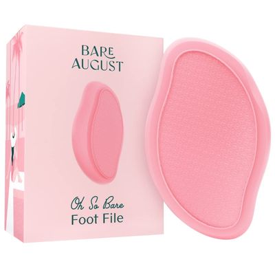 Bare August Glass Foot File Callus Remover- Heel Scraper &amp; in Shower Foot Scrubber Dead Skin Remover - Pedicure Foot Buffer for Soft Feet