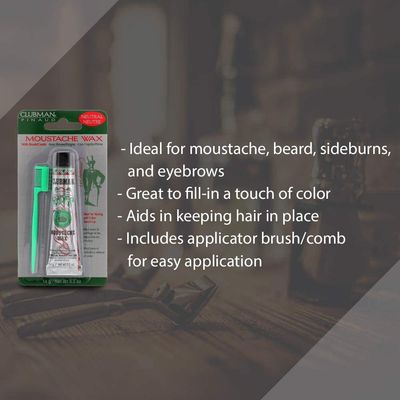 Clubman Moustache Wax Neutral 0.50 oz (Pack of 4)