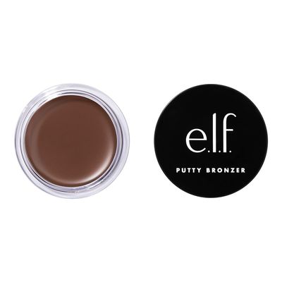 e.l.f. Putty Bronzer, Creamy &amp; Highly Pigmented Formula, Creates a Long-Lasting Bronzed Glow, Infused with Argan Oil &amp; Vitamin E, Beach, Please!, 0.35 Oz