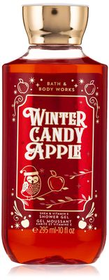 Bath &amp; Body Works Winter Candy Apple 2019 Edition with Shea &amp; Vitamin E Shower Gel 10 fl oz / 295 mL
