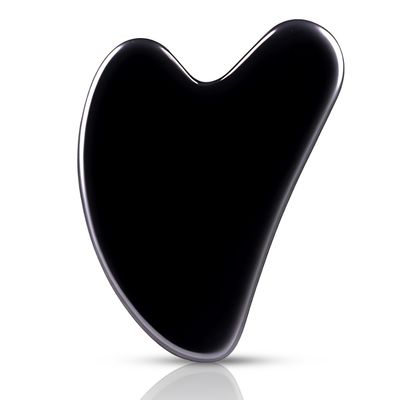 FUIYOOCEN Gua Sha Facial Tools, Natural Obsidian Guasha Tool for Face,Double Chin &amp; Jawline, Gua Sha Stone Self-Skin Care Face Stone Gua Sha tools for Women Guasha Stone, Black
