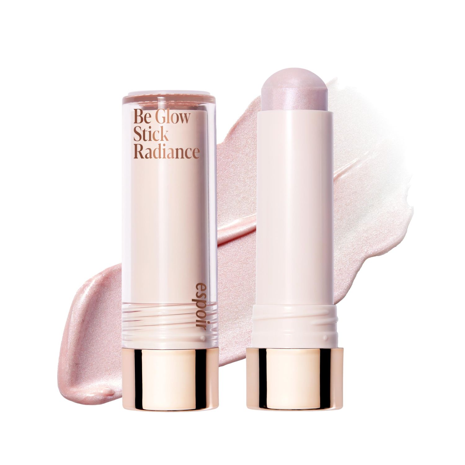 Espoir Be Glow Stick Radiance Highlighter #Moonlight Smooth Gliding Face Illuminator Makeup, Natural Shimmer Glow Face Highlighter Stick Korean Makeup Daily Makeup