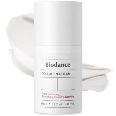 BIODANCE Pore Tightening Collagen Cream | Korean Collagen Cream &amp; Firming Facial Moisturizer with Collagen, Mineral water, Hyaluronic Acid for Face | 1.69 fl.oz, 50ml