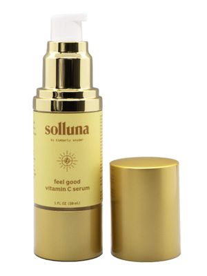Feel Good Vitamin C Serum - Solluna by Kimberly Snyder - Brightening &amp; Firming Facial Serum - Hyaluronic Acid, Asc2P &amp; Botanical Extracts - Natural, Cruelty-Free &amp; Non-GMO