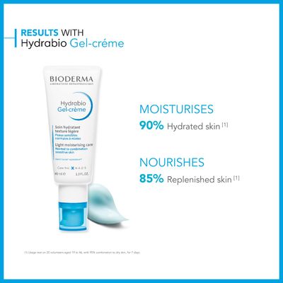 Bioderma - Face Cream - Hydrabio - Gel Cream Moisturizer - Provides Radiance - Cream Face Moisturizer for Normal to Combination Sensitive Skin, 1.33 Fl Oz (Pack of 1)