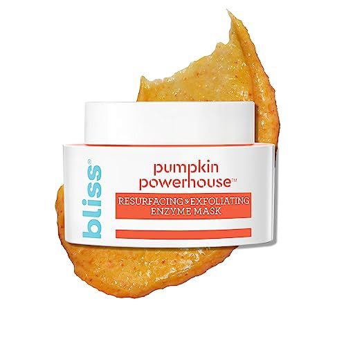 Bliss Pumpkin Enzyme Face Mask | Pumpkin Powerhouse Resurfacing &amp; Exfoliating Mask | Vitamins, Minerals &amp; Antioxidants for Brightness | Clean | Paraben Free | Cruelty-Free | Vegan (1.7 Oz)