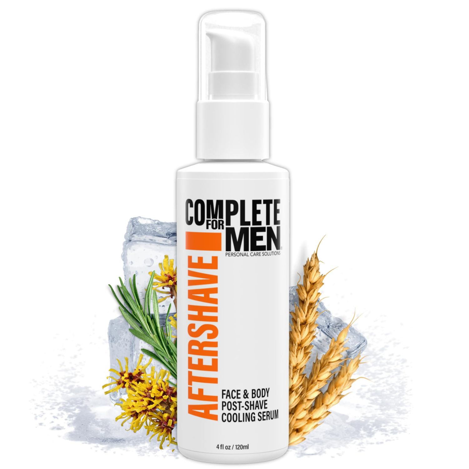 COMPLETE FOR MEN - Aftershave for Men - Men&#39;s Natural Aftershave, Alcohol Free Shave Gel, Smooth Skin Aftershave, After Shave Lotion for Men Sensitive Skin, Cooling Serum and Soothing Face Serum