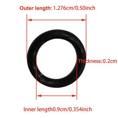 Elitzia 6PCS Black Rubber Rings for Plastic Cap Hydrofacial Machine Spare Parts Facial Skin Care Beauty ETBRR01