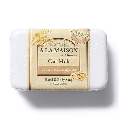 A LA MAISON Oat Milk Bar Soap - Triple French Milled Natural Moisturizing Hand Soap Bar (1 Bar of Soap, 8.8 oz)