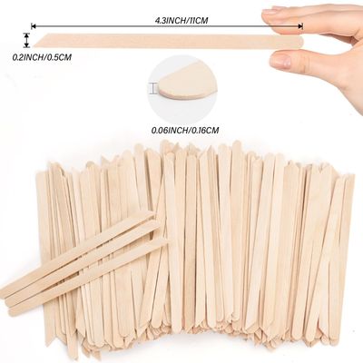1000pcs Wooden Small Wax Sticks,Eyebrow Wax Sticks for Eyebrow Hair RemoverSmall Popsicle SticksWax Sticks for WaxingWooden Sticks for Crafts