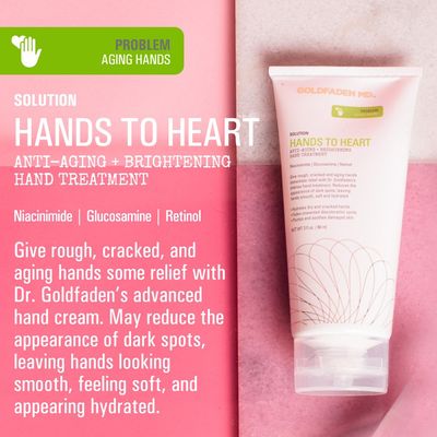 GOLDFADEN MD Ultimate Hydration Duo Hands to Heart Moisturizing Anti-Aging Hand Cream 3oz and Lip Therapy Restoring Lip Balm .5oz