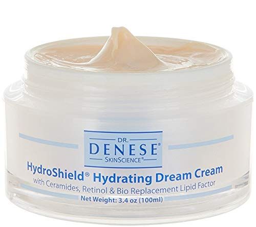 Dr. Denese SkinScience HydroShield Hydrating Dream Cream Advanced Hydration with Retinol, Peptides &amp; Cermides To Help Maintain Moisture Tone &amp; Elasticity - Reduce the Look of Fine Lines - 3.4oz