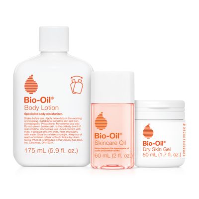 Bio-Oil Skincare Set, Trial Kit for Scars, Stretchmarks, and Dry Skin, 3 Pc Travel Size Kit Includes Skin Care Oil, Dry Skin Gel, and Body Lotion, use for Scars, Pregnancy Stretch Marks, and Dry Skin