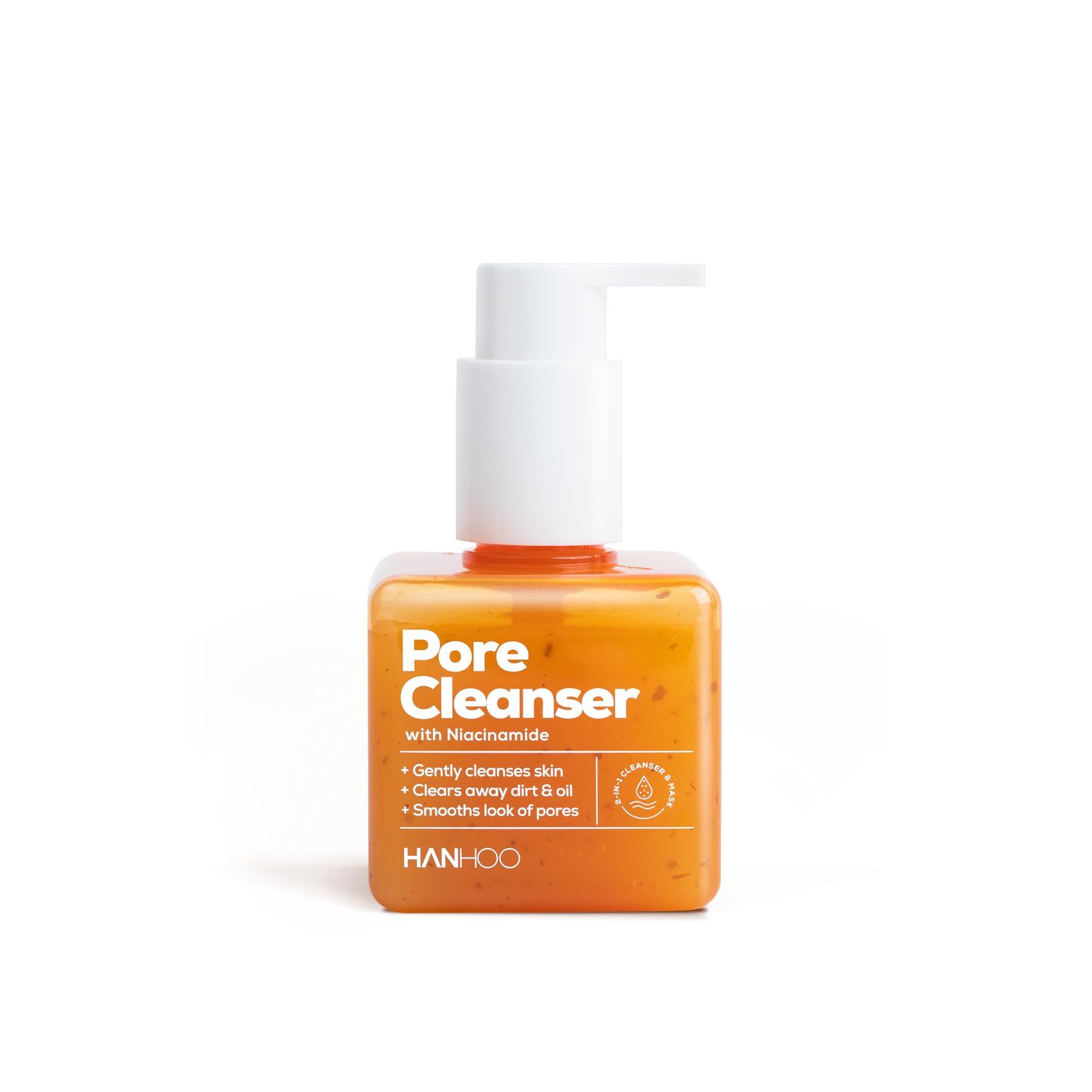 Hanhoo Pore Cleanser with Niacinamide, 6.76 Fl. Oz., 2-in-1 Facial Cleanser and Mask, with Niacinamide and Salicylic Acid, Clears Clogged Pores, Makeup-Remover, Exfoliating Face Wash, Korean Skincare