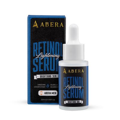 Abera Men Retinol Serum, Reduces Dark Spots, Melasma, Wrinkle &amp; Eye Bag, Hydrating and Smoothing Formula for Men with Niacinamide 5% &amp; Retinyl, Anti-Aging Effect (0.68 Fl. Oz)