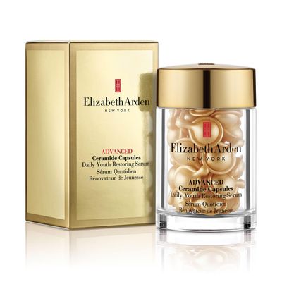 Elizabeth Arden Daily Ceramide Serum Capsules, Advanced Anti-Aging Serum Capsules for Minimizing Wrinkles, Fragrance-Free, Enhances Skin Hydration and Radiance, 30 Count, 0.47 fl oz