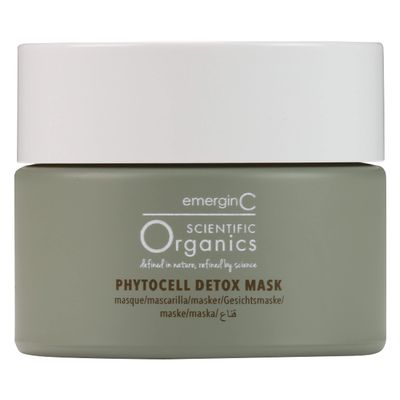 emerginC Scientific Organics Phytocell Detox Mask - Hydrating Facial Mask with French Green Clay, Seaweed + Plant Stem Cells - Draws Out Impurities + Excess Oils (1.6 oz, 50 ml)