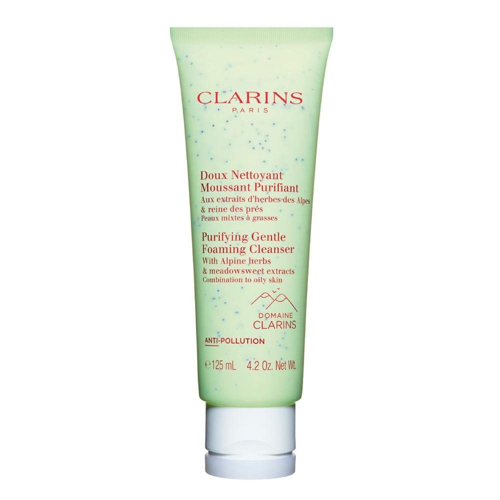 Clarins Purifying Gentle Foaming Cleanser | Cleanses, Purifies and Mattifies | Green Formula and Contains Salicylic Acid | Soap-Free | SLS-Free | Dermatologist Tested | Combination To Oily Skin Types