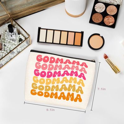 Godmother Gift Godmother Proposal Gift Cosmetic Bag Makeup Bag New Mom Gifts Best Mom Gifts Travel Toiletry Bag Appreciate Gifts Grandma Gifts Mothers Day Christmas Birthday Gifts for Women Female