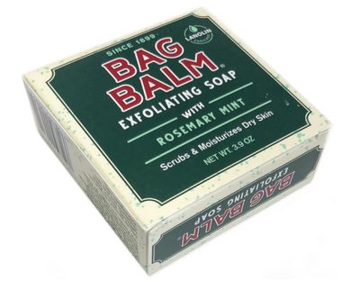Bag Balm Vermont's Original Mega Moisturizing Soap, Lanolin Enriched Rosemary Mint Scented Moisturizing Soap, Great for Daily Use to Care for Dry Skin, 3.9 Ounce (Pack of 12)