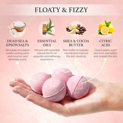 Empire Scented Candles &amp; Bath Bombs Set, Gifts for Women, Birthday Gifts for Her, 20pcs Set Gifts for Her, Birthday Gift for Women with Rose Scented Soap Flowers