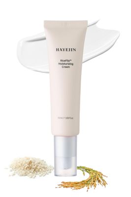 HAYEJIN RiceFila Rice Moisturizer Face Cream | Day and Night Moisturizer for Face Hydrating Face Cream Natural Rice Vegan Face Moisturizer for Dry Skin | K Beauty Face Lotion Rice Cream (1.69 Fl. Oz)