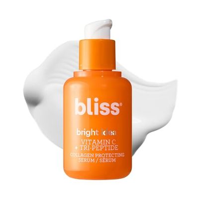 Bliss Bright Idea Vitamin C + Tri-Peptide Collagen Brightening Face Skincare Serum - Anti Aging, Reduces Dark Spots, Boosts Skin Elasticity - Clean - Vegan &amp; Cruelty-Free - 1 Fl Oz