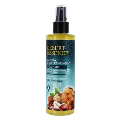 DESERT ESSENCE Jojoba &amp; Sweet Almond Body Oil Spray, 8.28 FZ