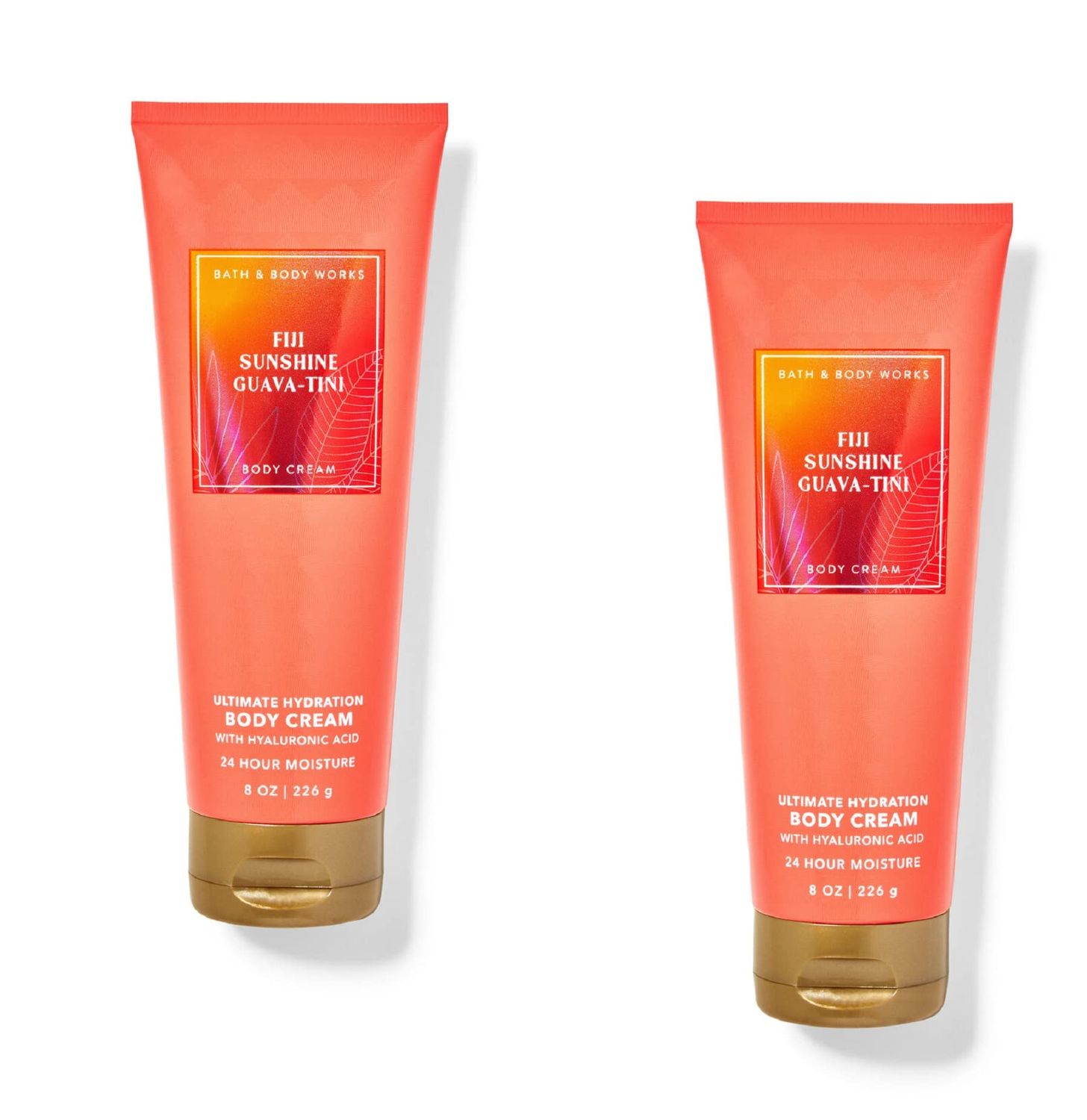 Bath and Body Works Fiji Sunshine Guava-tini Body Cream Ultimate Hydration Gift Set For Women 2 Pack 8 Oz. (Fiji Sunshine Guava-tini)