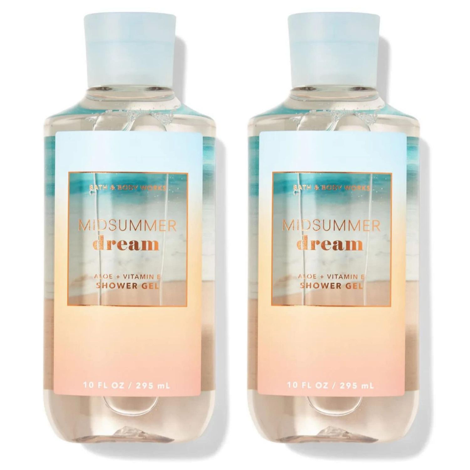 Bath and Body Works Gift Set of of 2 - 10 Fl Oz Shower Gel (Midsummer Dream)