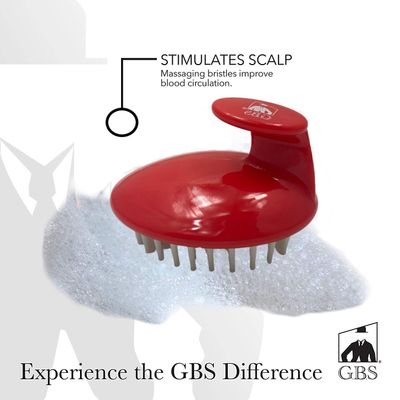 G.B.S Pack of 3 Shampoo Brush for Head Scalp, Red