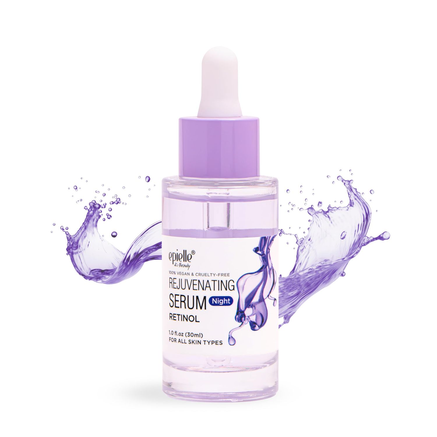 Epielle Retinol Night Serum | Repair, Renew, Brighten | Targets Fine Lines and Wrinkles | For All Skin Types | 1 Fl Oz | Korean Skincare